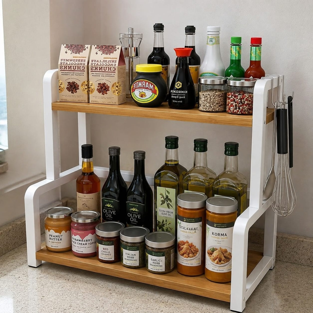 Stainless Steel Kitchen Spice Storage Rack