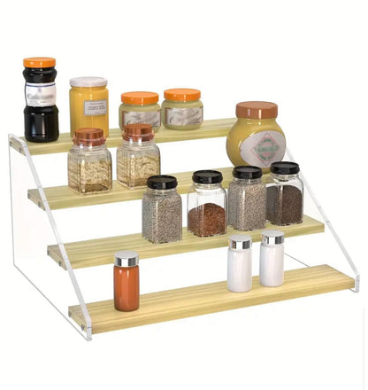 4 Tier Bamboo and Acrylic multi purpose stand(STAND ONLY)