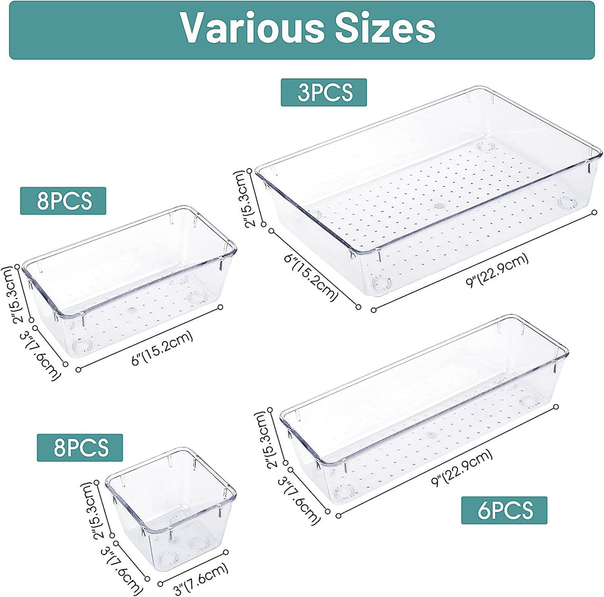 25pcs set drawer organizers