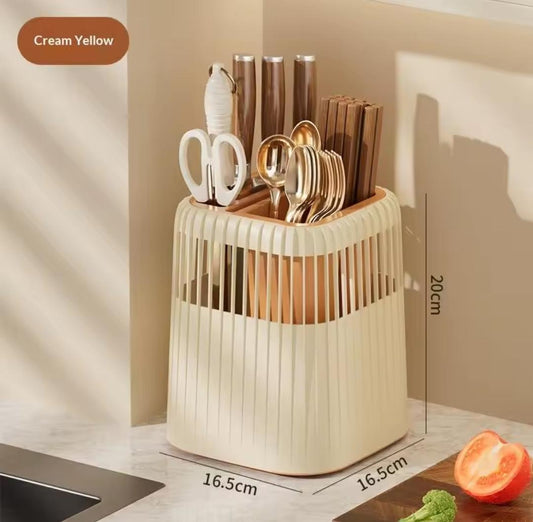 Multi-Functional Rotating Knife & Utensil Rack