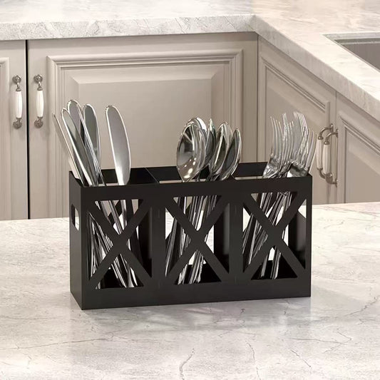 3-Compartment Cutlery Holder Organizer