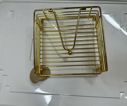 Flat Metallic Napkin Holder.