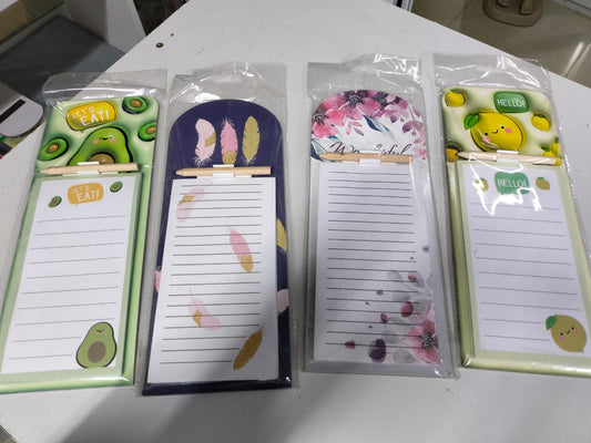 Magnetic fridge notebook
