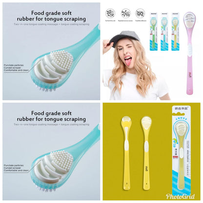 Double sided Silicone Tongue cleaner
