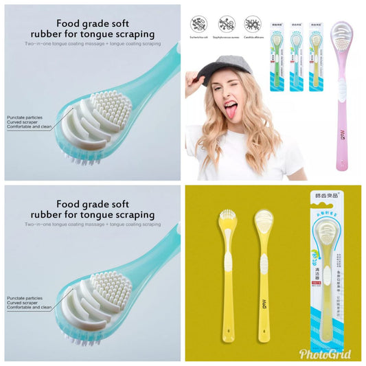 Double sided Silicone Tongue cleaner