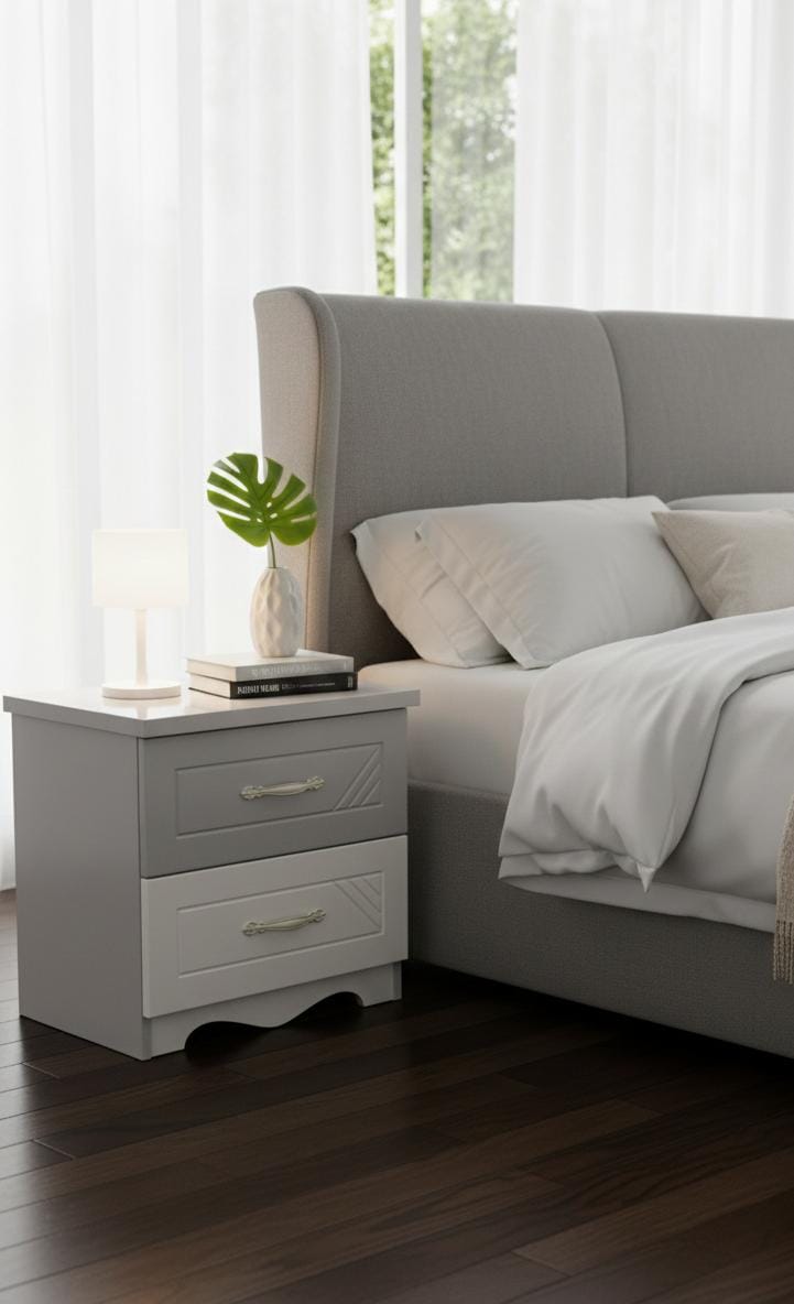 Solid wood bedside table nightstand