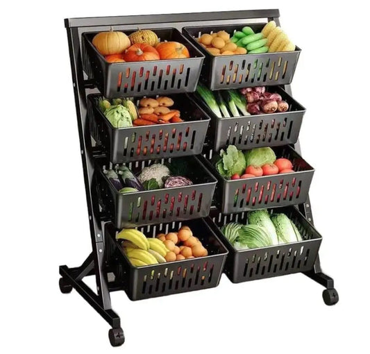 Kitchen vegetable basket rack 4 layer