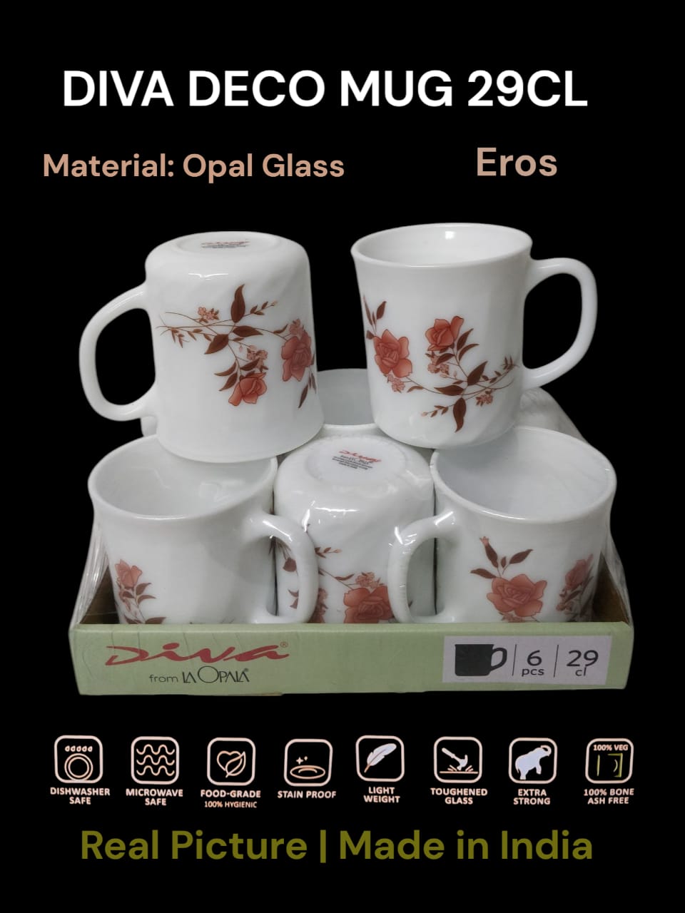 Diva  Deco Mug 29cl  6pcs  set