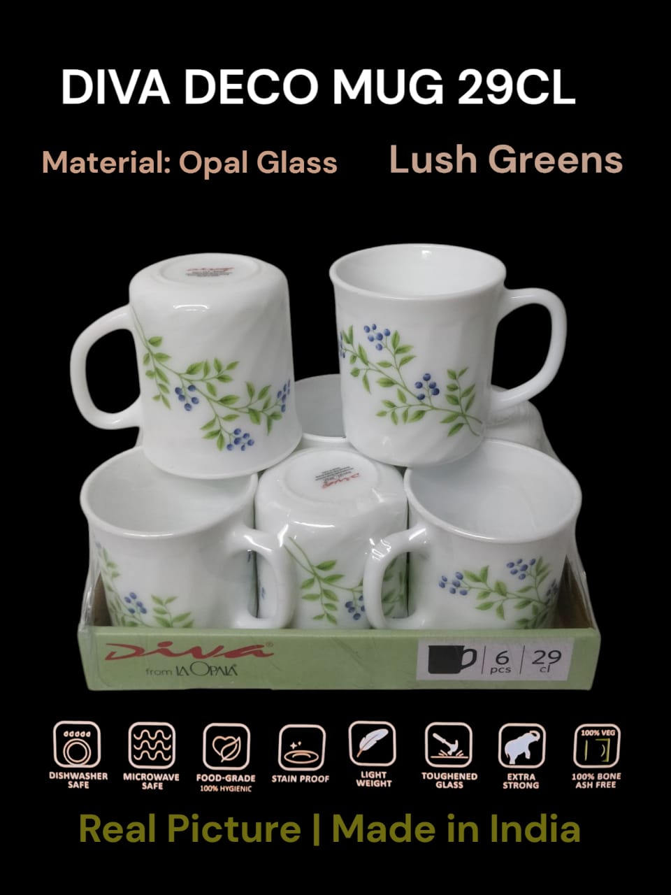 Diva  Deco Mug 29cl  6pcs  set