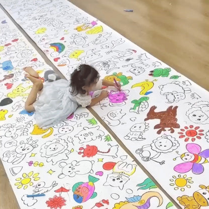 Children's Drawing Roll Coloring Paper 10m long for Kid Early Educational Birthday Party Gift